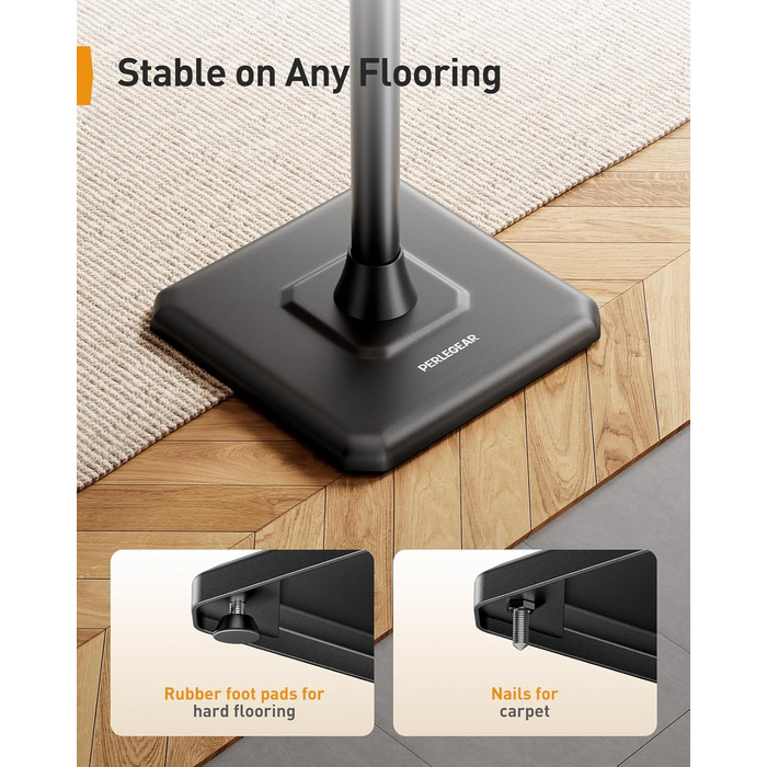 Підставка для колонок Perlegear PGSS12 - пара, регульована висота 83.8-106.7 см, для сателітів, з кабелеуправлінням, 6 кг