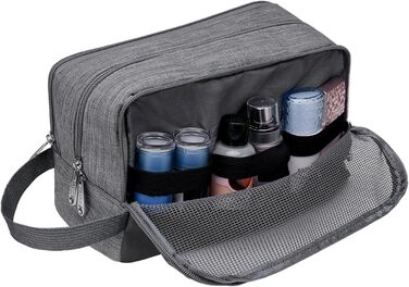 Чоловічий туалетний аксесуар WANDF для подорожей - Косметичка-органайзер для подорожей, Джинсовий сірий