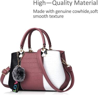 Сумка жіноча NICOLE & DORIS 2025 шкіряна чорна з пухнастим брелоком та знімним ремінцем через плече