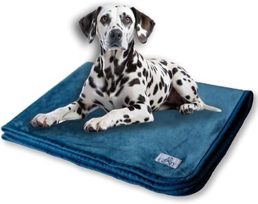 Килимок для собак Giesty Hundedecke, м'який та водонепроникний, машинного прання, двосторонній чохол для дивана (M 60x74 см) (Блакитний)