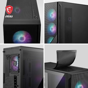 Корпус ПК MSI MAG Forge 320R Airflow Mid-Tower: ATX, підтримка RTX 40, ARGB-вентилятор, магнітні фільтри, загартоване скло, USB 3.2 Gen 1