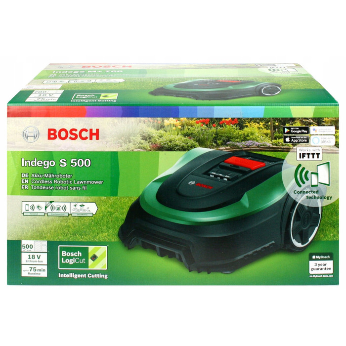 Робот-газонокосарка Bosch Indego S 500 18V, ширина зрізу 19 см