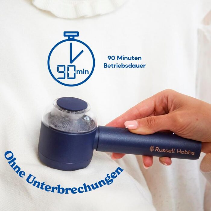 Електричний видалення ворсу Russell Hobbs Revive: портативний, USB-C, з функцією всмоктування, для одягу та текстилю