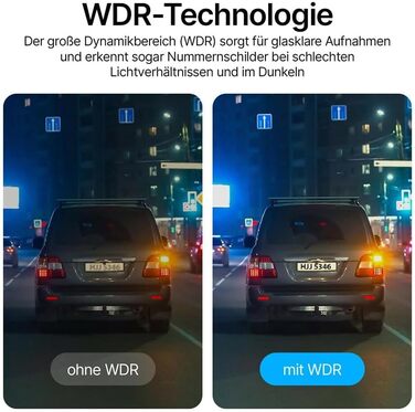 Відеореєстратор Oryzom 4K з екраном 3.94' - автомобільна камера переднього та заднього огляду, 170° ширококутний об'єктив, нічне бачення та режим паркування