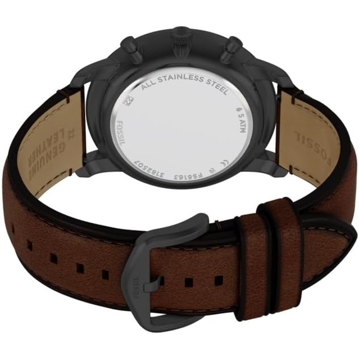 Годинник чоловічий Fossil Neutra Chronograph, шкіряний ремінець (темно-коричневий)