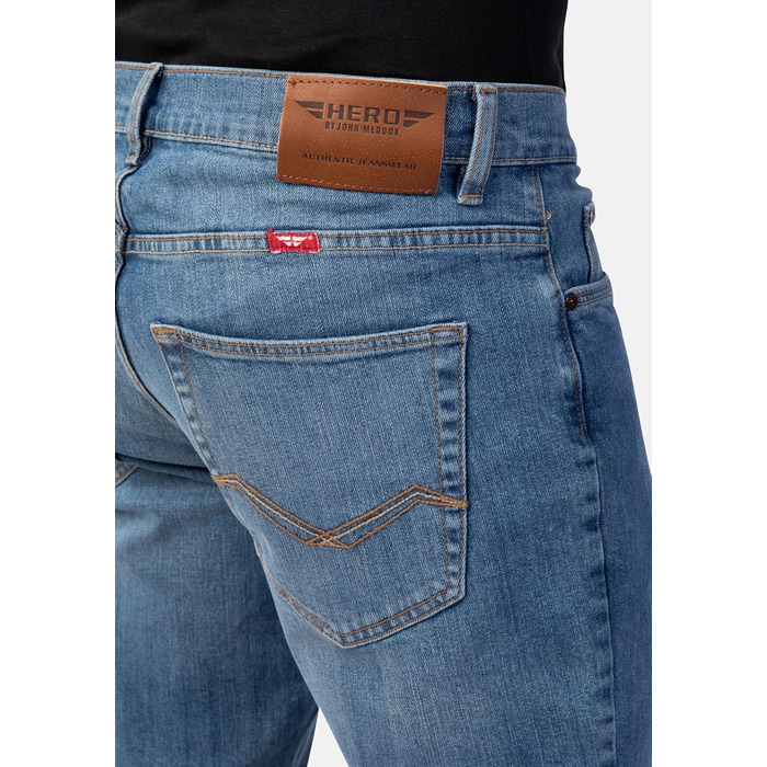 Джинси чоловічі HERO by John Medoox Denver Straight Fit 34W/34L, вінтажний синій