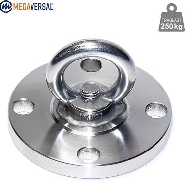 Premium stainless steel bracket up to 250 kg for hanging chair, hammock, boxing bag, sling trainer, yoga cloth, sun sail, nest swing, hammock seat swing: without accessories