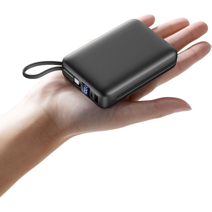 Power Bank 26800mAh: Портативний акумулятор з двома портами та кабелями, сумісний з iPhone та Android