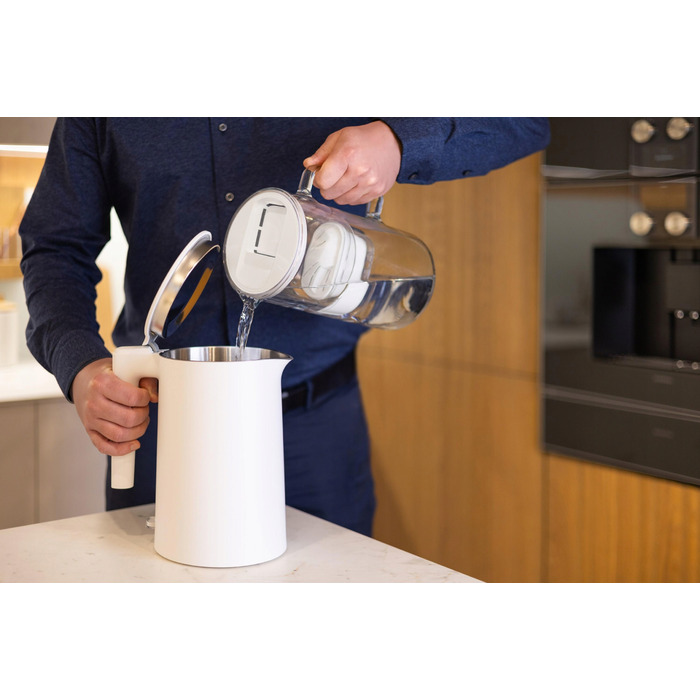 Скляний фільтр-кувшин Wessper D2 BOROSILICATE 3л, білий + фільтр