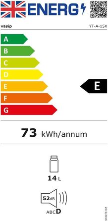 Міні-холодильник Vasip 15L з охолодженням та нагріванням, 220V/12V DC - для дому, офісу, кемпінгу та авто