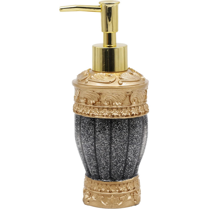 Набір аксесуарів для ванної кімнати LUINT Vintage в червоно-чорному кольорі (5 шт.)