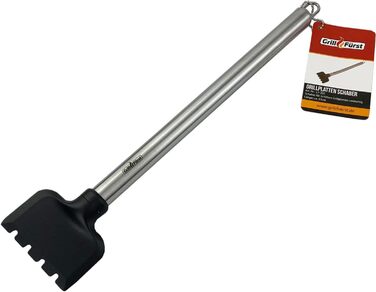 Grillfürst Premium Grill Brush for Cast Iron Grates with Brass Bristles, Cast Iron Care Spray, Special Scraper