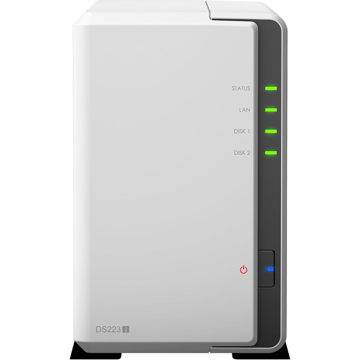 Synology DS223J - 2-байтовий NAS для дому, білий, 0TB