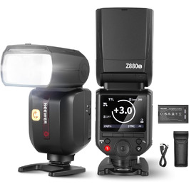 NEEWER Z880-C: Світловий спалах Speedlite для Canon з моделюючим світлом, TTL/M, HSS 1/8000s, акумулятор 7.2V/3000mAh