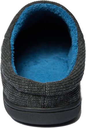 Тапочки халатні NewDenBer для дому, чоловічі/жіночі, з піною пам'яті, теплі, зручні, зимові, з антиковзкою гумовою підошвою, 37/38 EU, темно-сірий та синій
