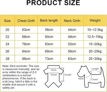 Dog Raincoat, Waterproof Dog Coat with Hood, Lightweight Rain Jacket for Dogs Suitable for Medium and Large Dogs - Perfect for the Dog Park and Dog Vacations - Green (Yellow-28)