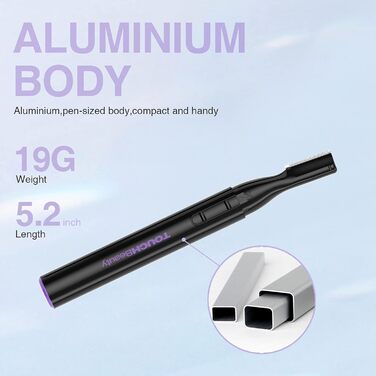 Електричний триммер для брів TOUCHBeauty AG-815B: прецизійний коректор з гребенем, бездротовий, для жінок