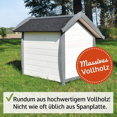 Будка для собак Zooprinz Bella - водовідштовхуюча, з масивного дерева, для вулиці, екологічна фарба, 3 розміри (L, M)