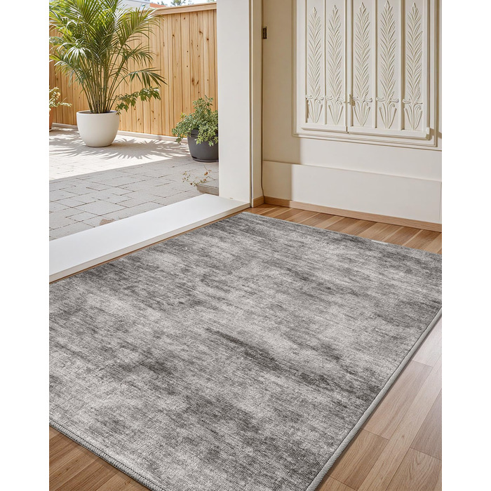 Килимок для дому COLOR&GEOMETRY 60x90 см з неслизьким покриттям TPE, сірий (Rechteckig)