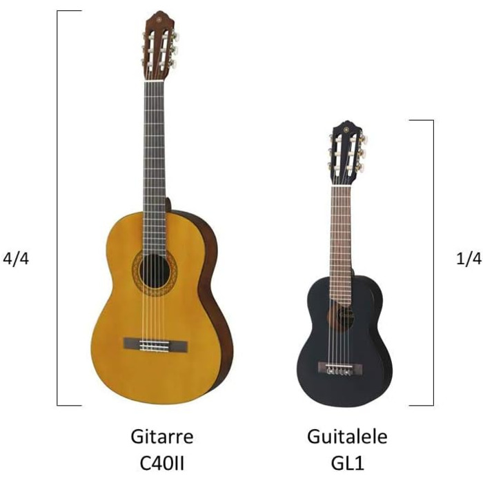 Гіталеле Yamaha GL1 з сумкою - гібрид гітари та укулеле, 70 см, 6 струн (нейлон/метал)