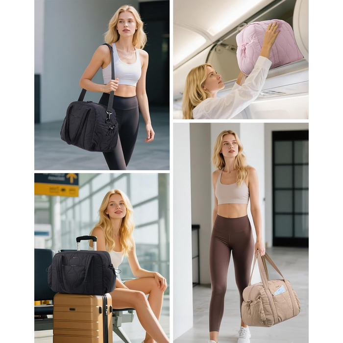 Спортивна сумка LOVEVOOK для жінок, 20L, чорна: зручна дорожня та фітнес-сумка, Wickeltasche, водонепроникна, ручна