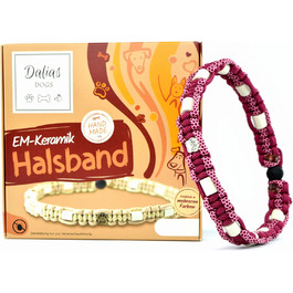 Обійний нашийник EM-Keramik для собак та котів - виготовлення на замовлення, оригінальна стрічка EM-Band US-Paracord (51-60 см, Полуниця)