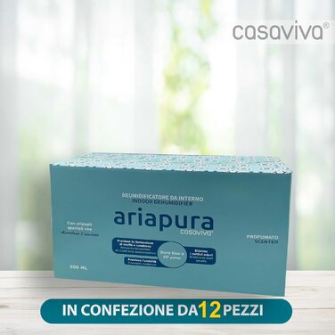 Dehumidifier Home Mold, Moisture Absorber for Rooms with Hydrophilic Crystals 500 ml (12 Pack) with Aromatherapy 2023, Ariapura