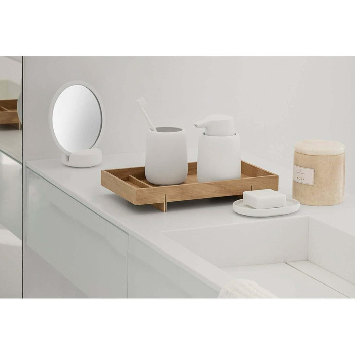 Blomus Soap Dish -SONO- Moonbeam, Soap Dish, Bathroom Shelf, Soap Dish, Ceramic, 13 x 10cm
