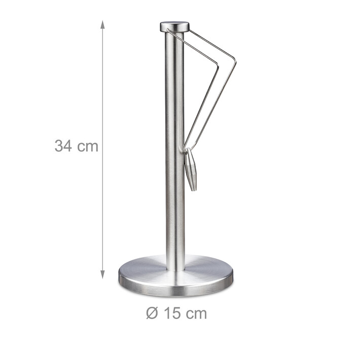 Relaxdays Stainless Steel Standing Kitchen Towel Holder