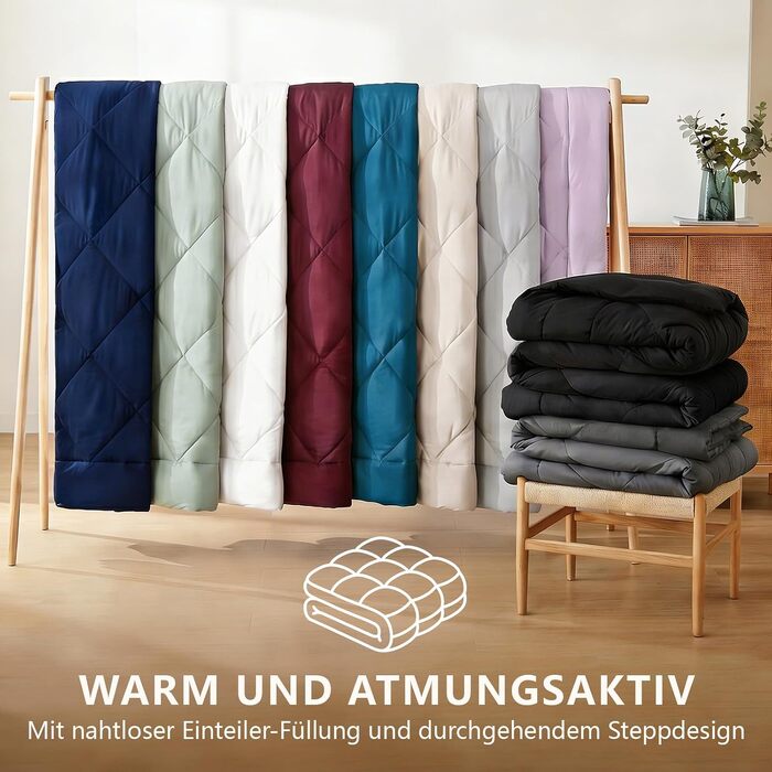 Всесезонна ковдра CozyLux 200x200 см, біла, для 4 сезонів