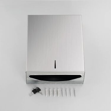Multifold Paper Towel Dispenser Wall Mount - Multifold Trifold Paper Towel Dispenser, Large Capacity Stainless Steel Tissue Holder, Suitable for Bathrooms and Public Places