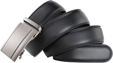 Чоловічий шкіряний ремінь на автоматичній застібці – білий, 115 см