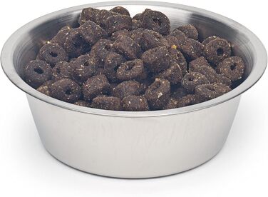 Яська - високоякісний миска для собак з нержавіючої сталі, миска для корму та води, придатна для миття в посудомийній машині, годівниця (1x S / 0,9 л / 17,5 см)