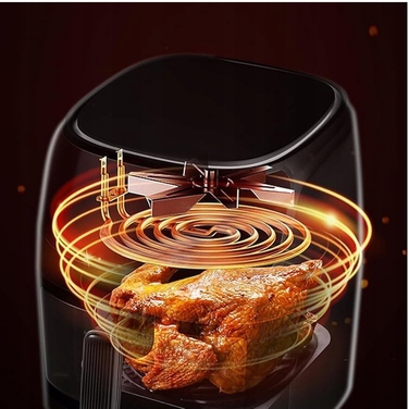 Аерофритюрниця 2400 Вт, 8 л, 8 програм, LED-сенсорний екран, чорна