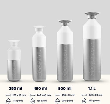 Сталева пляшка для води Steel 350/490/800/1100 мл, герметична, BPA-free, спортивна, 18/8 харчова нержавіюча сталь, для спорту, туризму й офісу