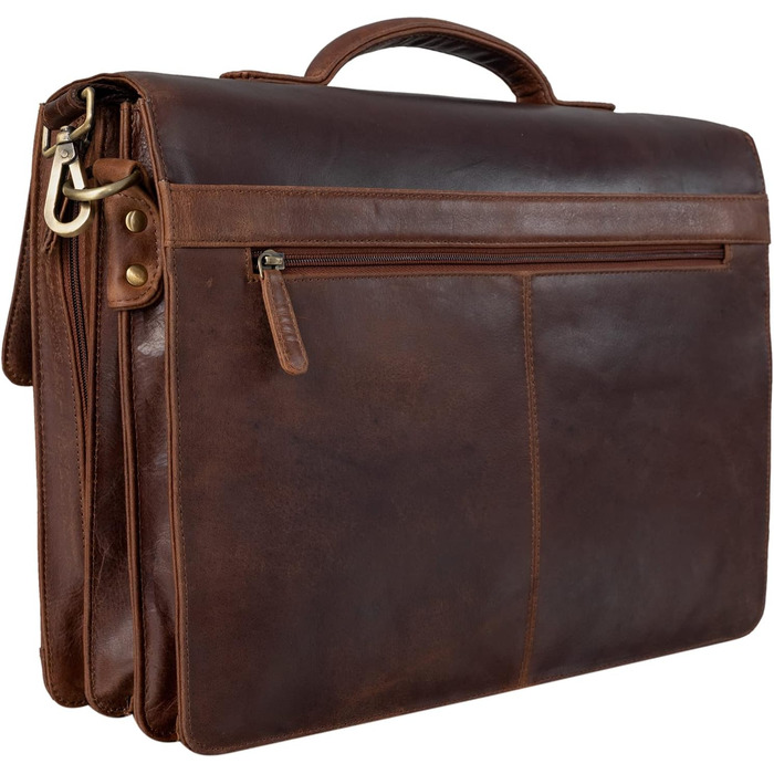 Сумка для ноутбука Leabags Leder Aktentasche чоловіча шкіряна до 15