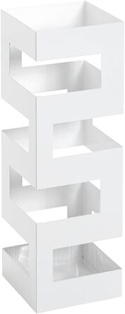 HAKU Modern White Metal Umbrella Stand - 16x48x16 cm - Stylish Home Decor