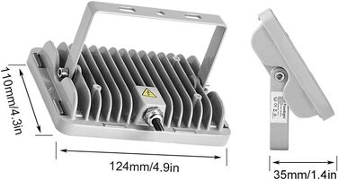 Світлодіодний прожектор Sararoom 30W, 4000 Лм, IP65, тепле біле світло, 48 LED, для вулиці, саду, гаража, спортивного майданчика