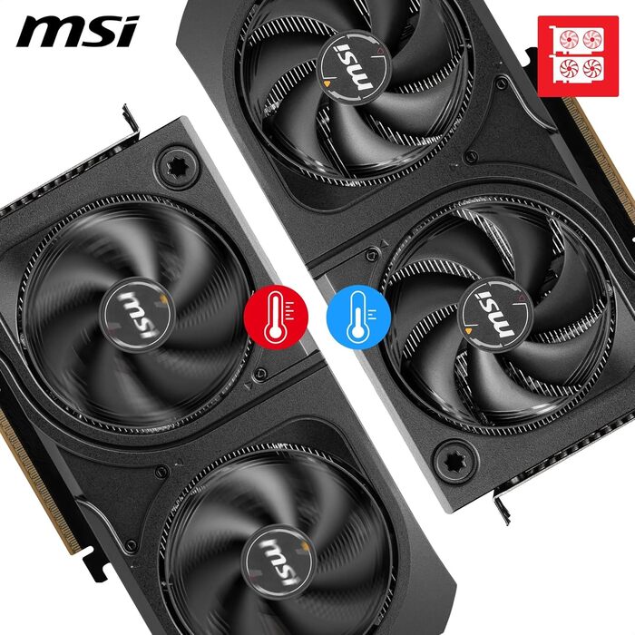 Відеокарта MSI GeForce RTX 5060 Ti Ventus 16G Shadow 2X OC Plus 8 ГБ GDDR7, PCIe 5.0
