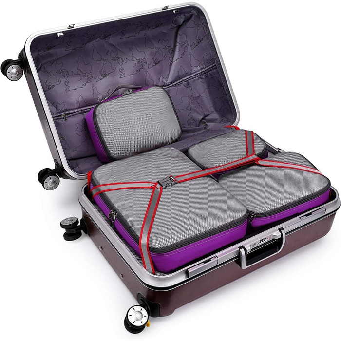 Органайзери для валізи G4Free (фіолетовий, 6шт) - набір для подорожей