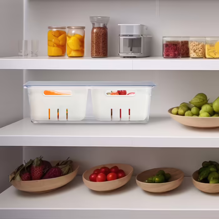 Relaxdays Refrigerator Organizer 2-Piece Set