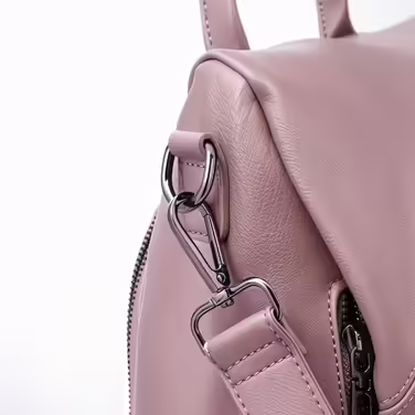 molshine Anti-Theft Backpack made from vegan leather, fashionable casual bag, travel daypack, shoulder backpack, handbags for women and men HB041 (Violet/Purple)