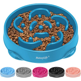 Набори мисок для собак MateeyLife 2 шт. - Anti-слиз, Slow Feeder, для великих та середніх собак, синього кольору