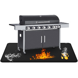 Килимок від вогню 100x150 см, захист від нагріву, антипригарний, для грилю, барбекю (газового/вугільного)