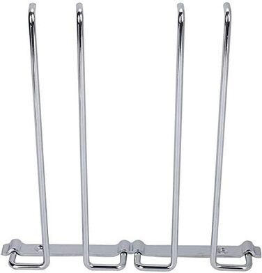 Сумка-органайзер для вина Wifehelper, подвійна, металева, хромована, для полиці/стіни, підставка для келихів