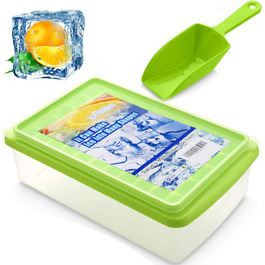 Форма для льоду зелена Eiswürfelbehälter, контейнер для кубиків льоду, пластикова