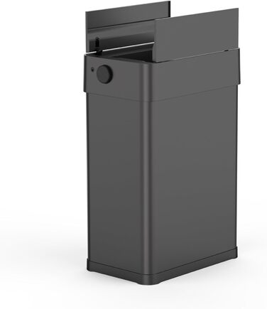 Відро для сміття кухонне автоматичне Kitchen Move Silverlake Schwarz 60л, нержавіюча сталь, педаль, великий об'єм