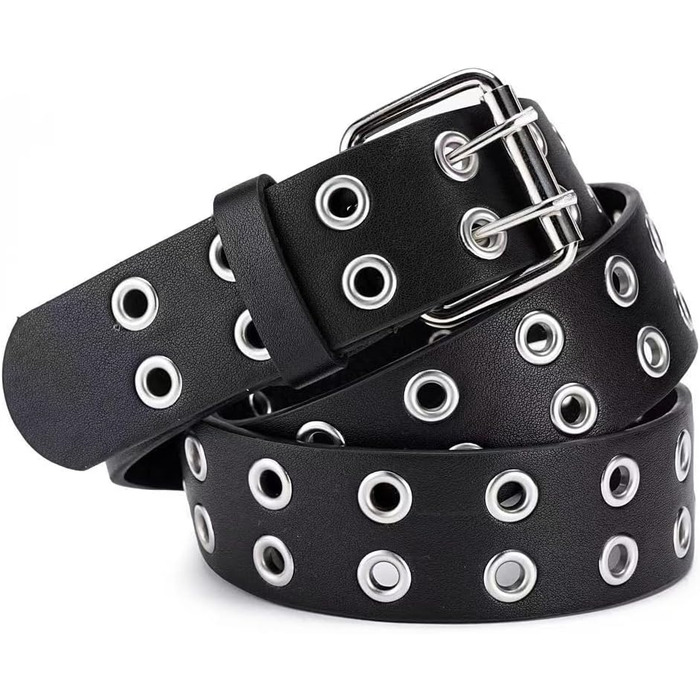 Жіночий шкіряний ремінь Punk з пряжкою у вигляді зірки, чорний