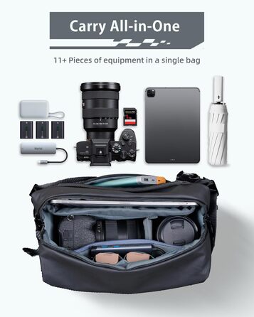 Чохол-сумка на плече для камери LLANO для DSLR/беззеркальних камер, зелений