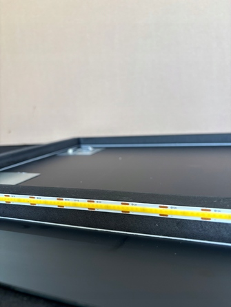 LED-дзеркало у ванну кімнату, квадратне, з підсвіткою, 90x90 см
